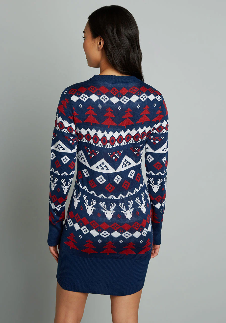 Decked Out and Darling Sweater Dress - Olabens