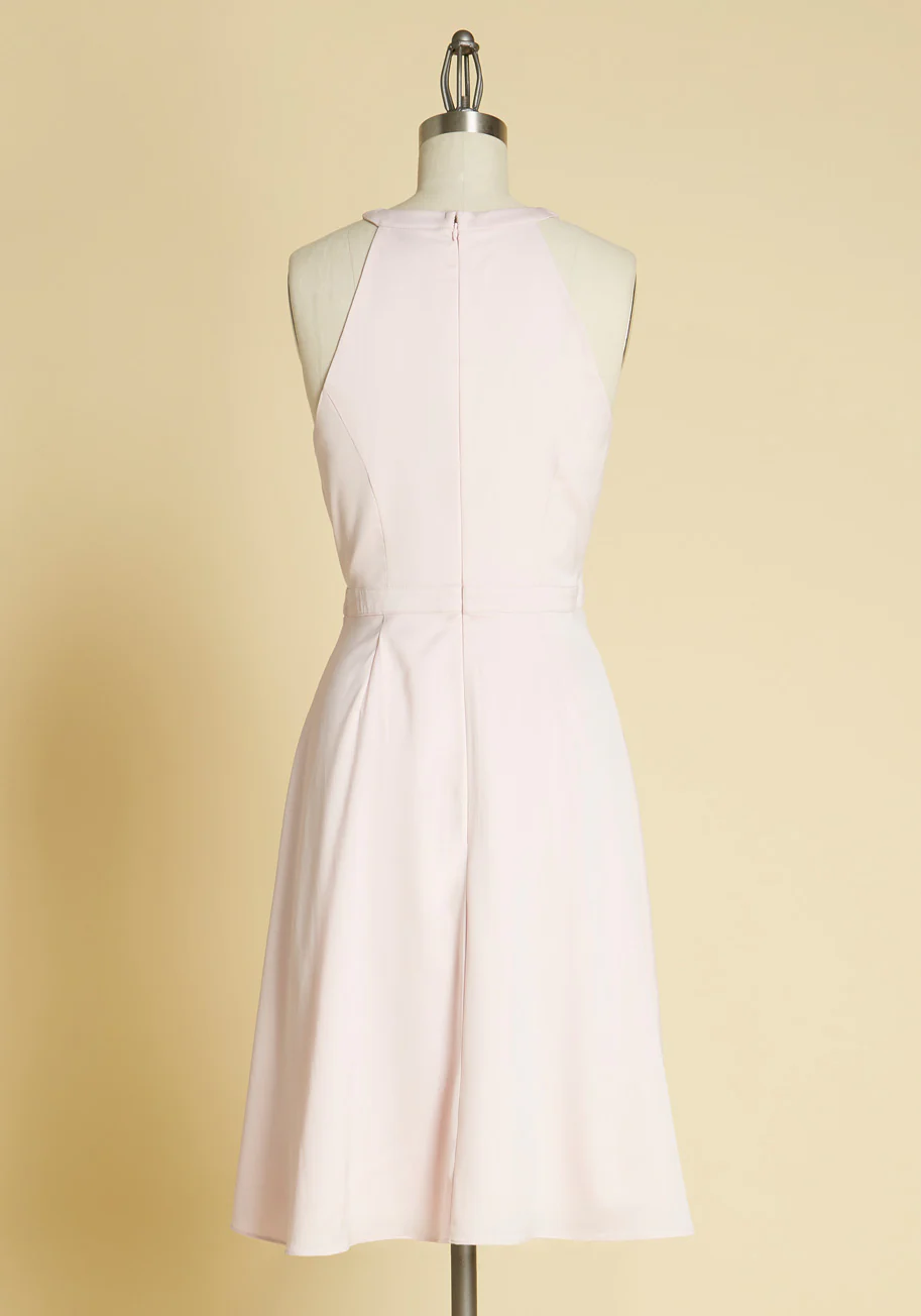 Best of Luxe Satin Halter Dress - Olabens