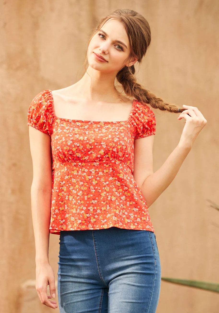 Empire Puff Sleeve Top - Olabens