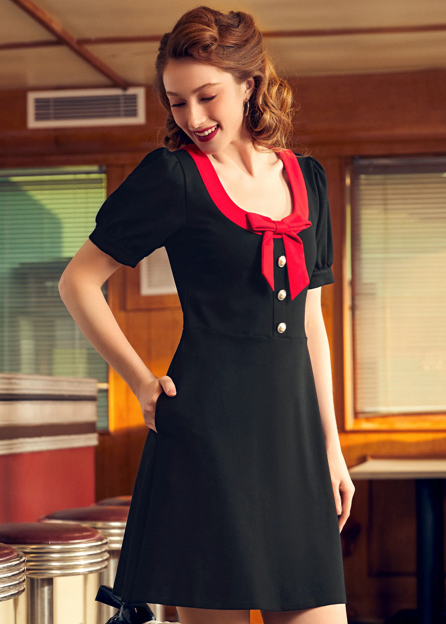 Greet Me Sweetly A-Line Dress - Olabens