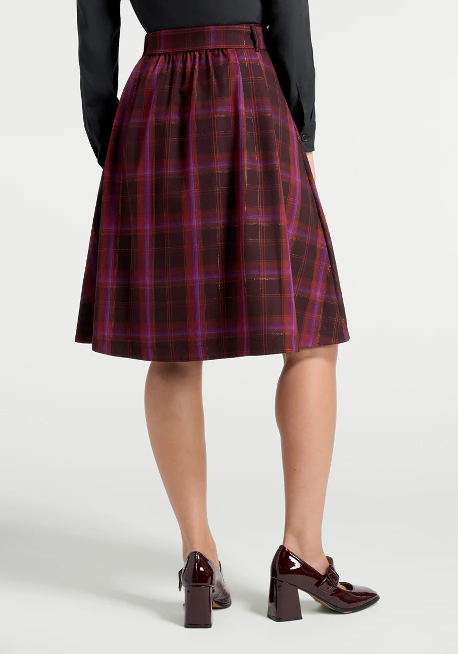 Perfect Timing Belted Circle Skirt - Olabens