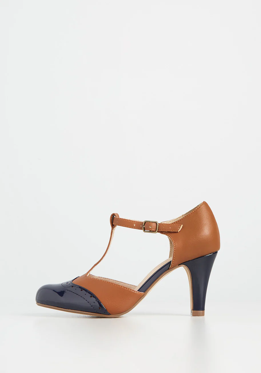 Vivacious Vibes T-Strap Heel - Olabens