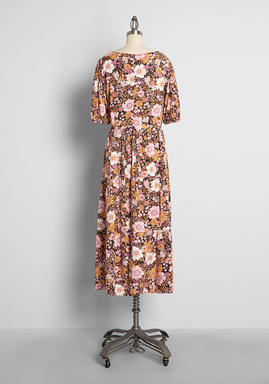 Isnyt x Princess Highway Floral Harvest Midi Dress - Olabens