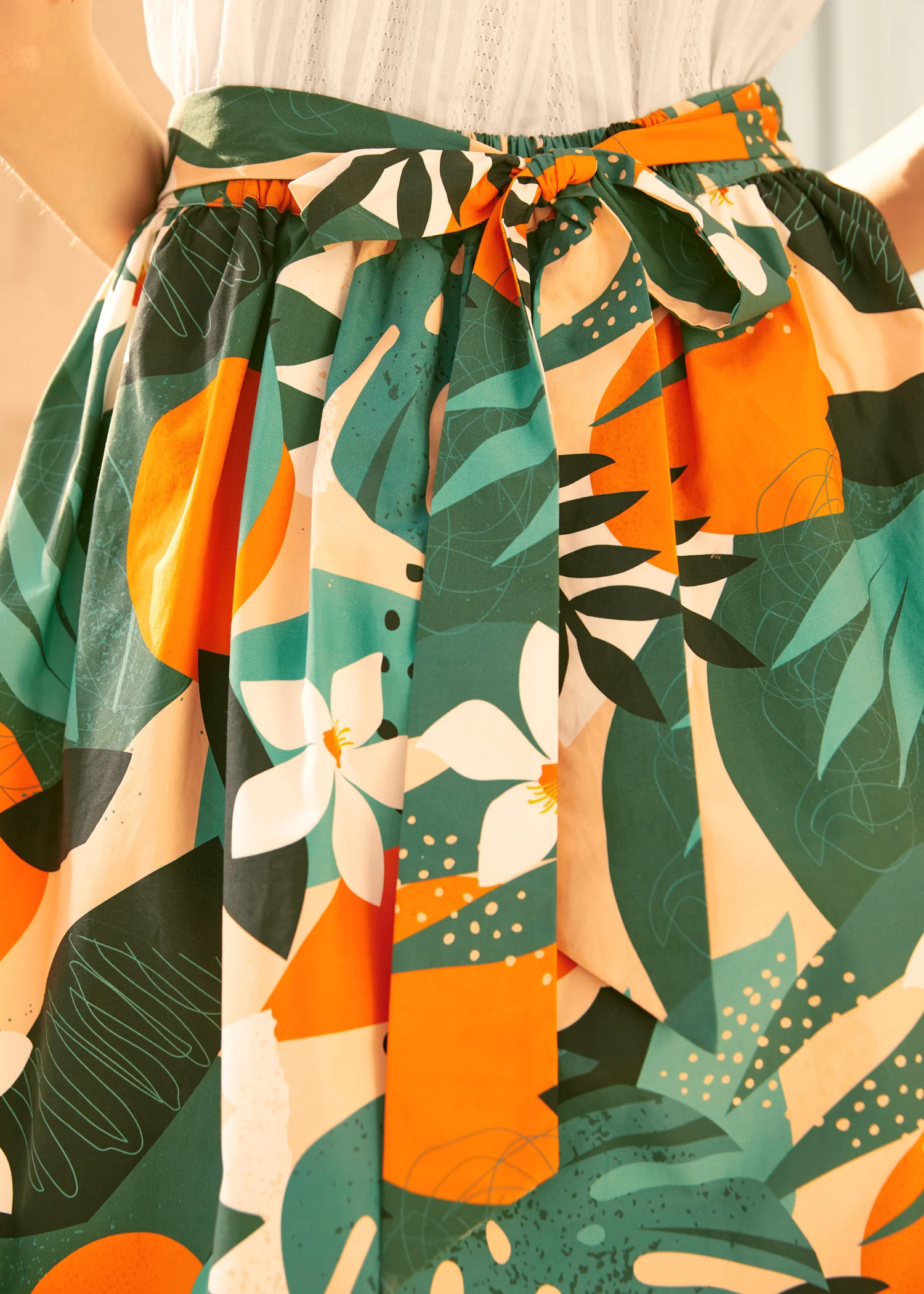 Charmed I'm Sure Bow Dirndl Skirt - Olabens