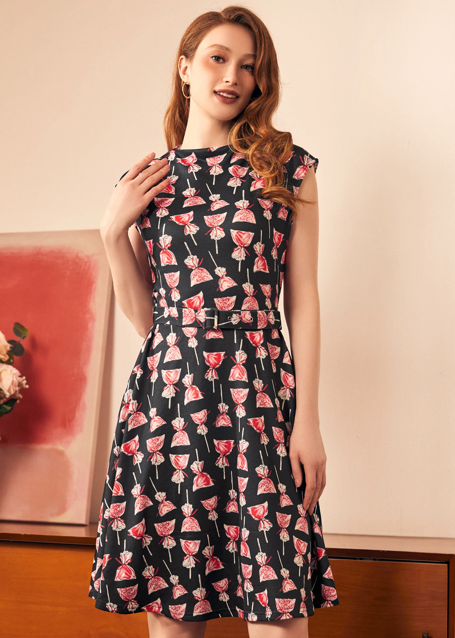 Eclipse Elegance Fit & Flare Dress - Olabens