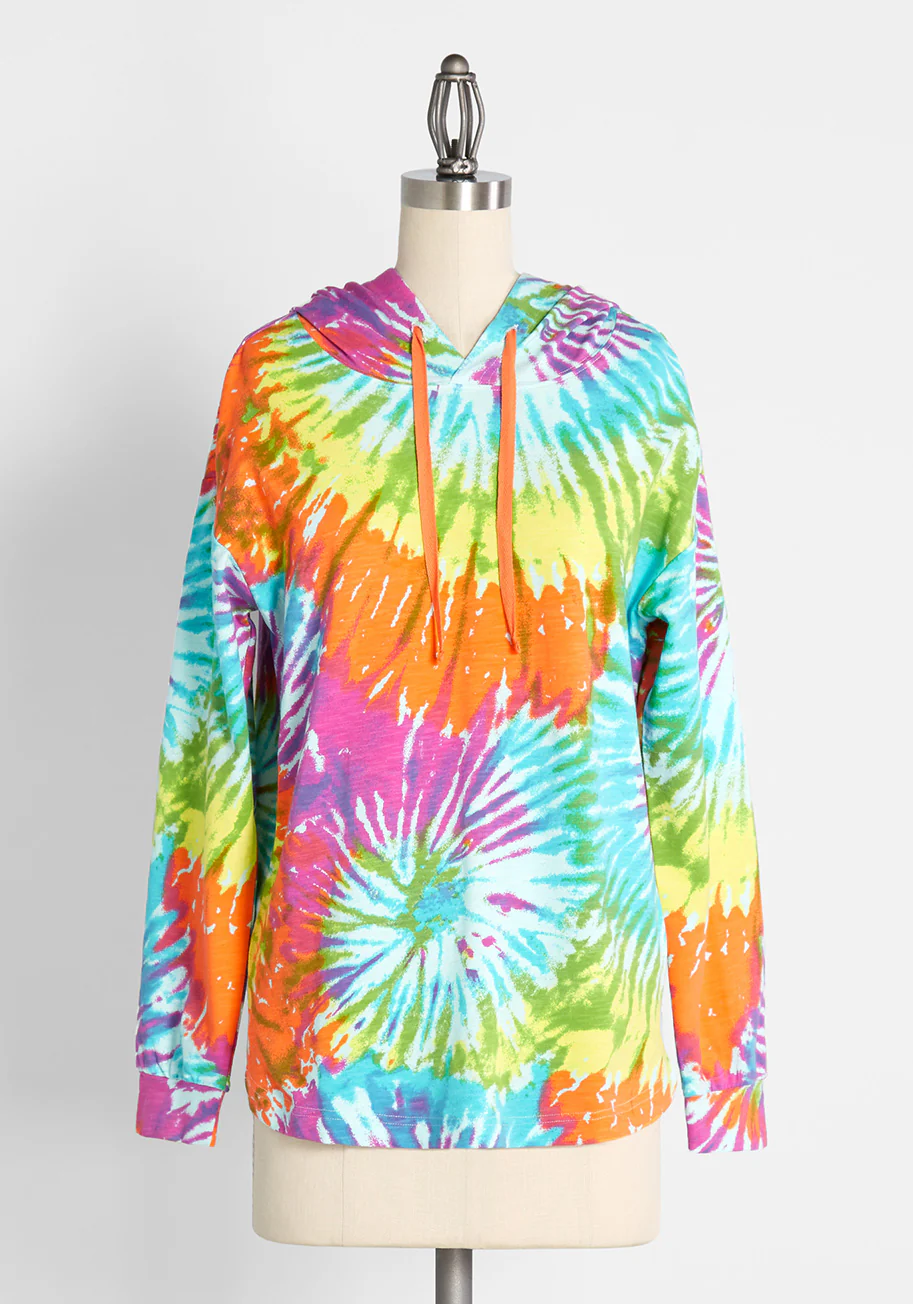 Day Tripping In Tie-Dye Hoodie - Olabens