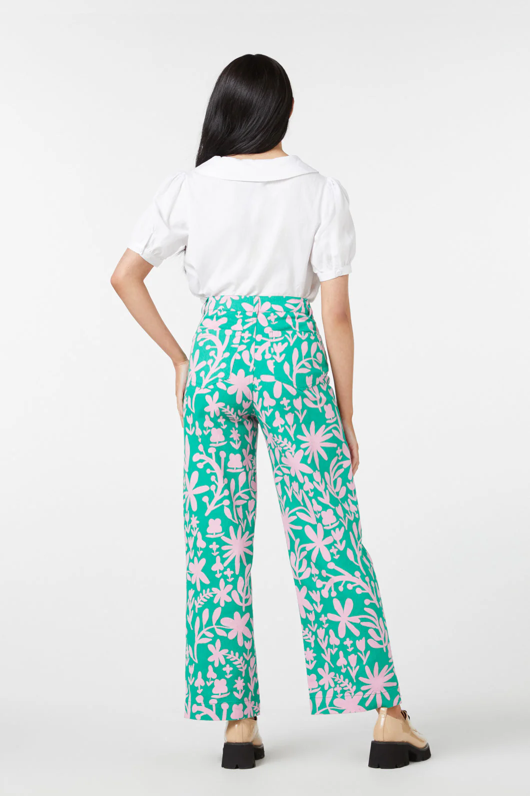 Della Floral Printed Jean - Olabens
