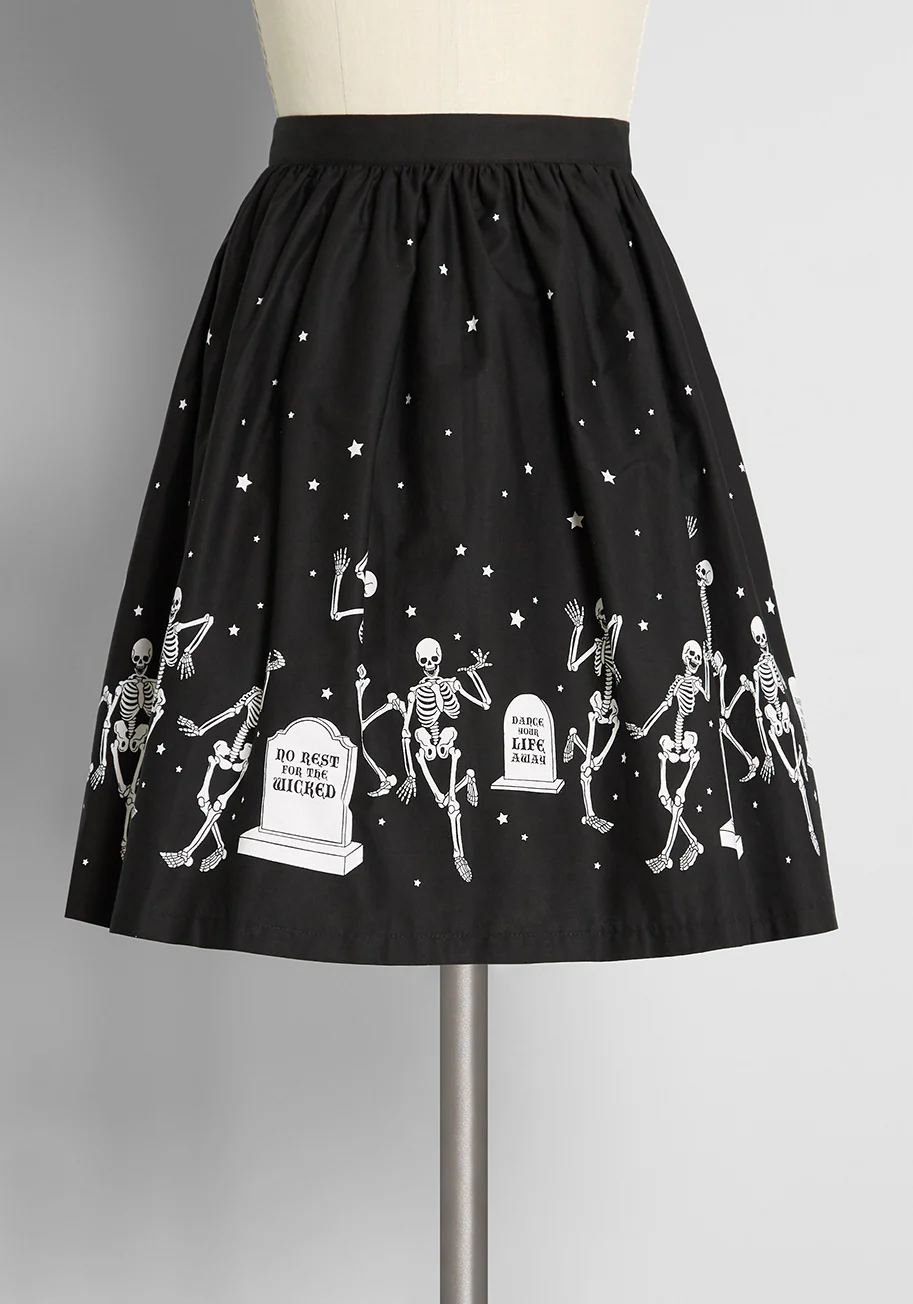 Isnyt x Black Friday It's A Graveyard Smash! Mini Skirt - Olabens
