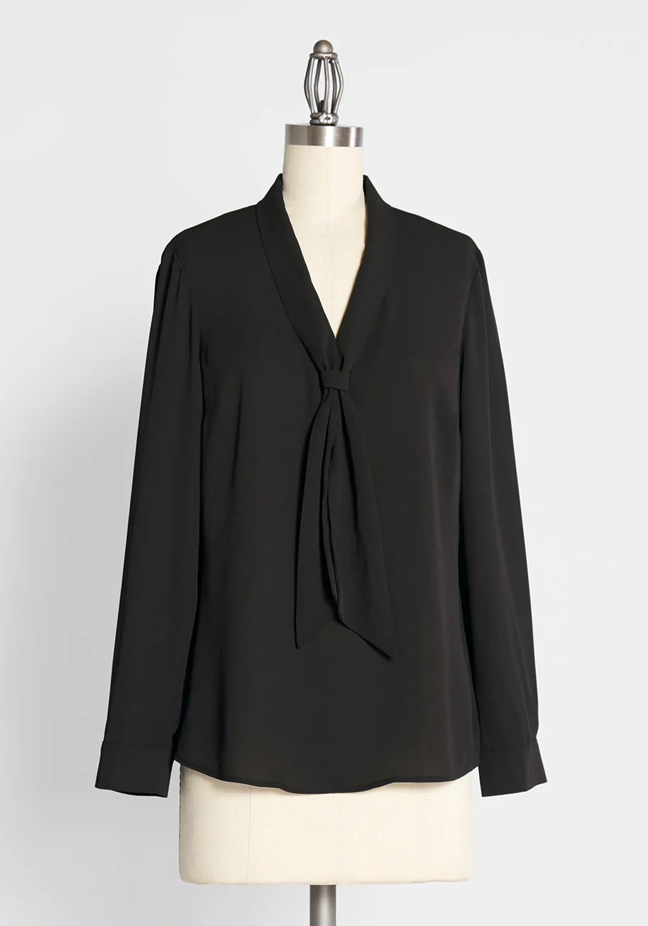 Pleasant Confidence Tie-Neck Top - Olabens