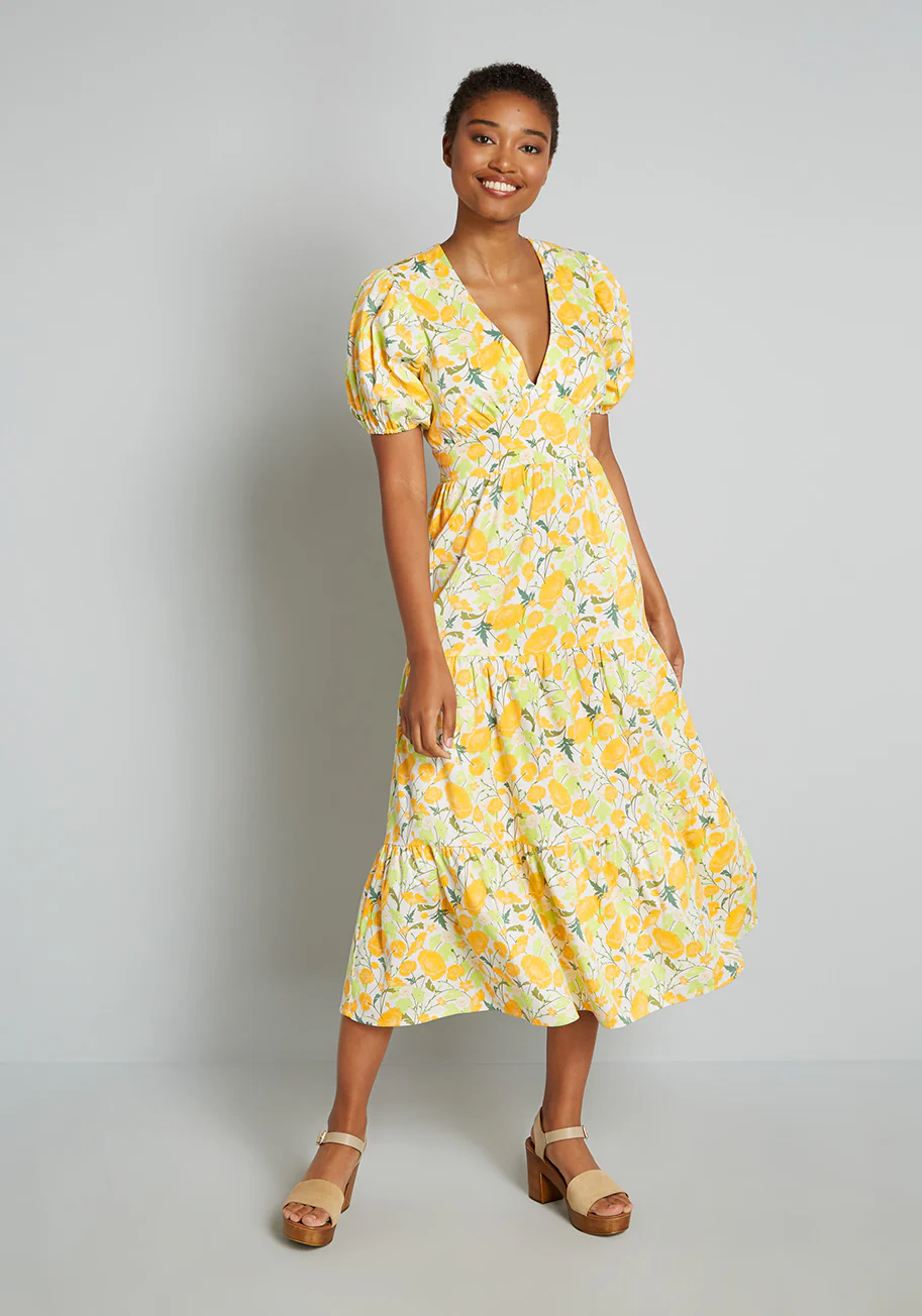 Beaming Like the Sun Midi Dress - Olabens