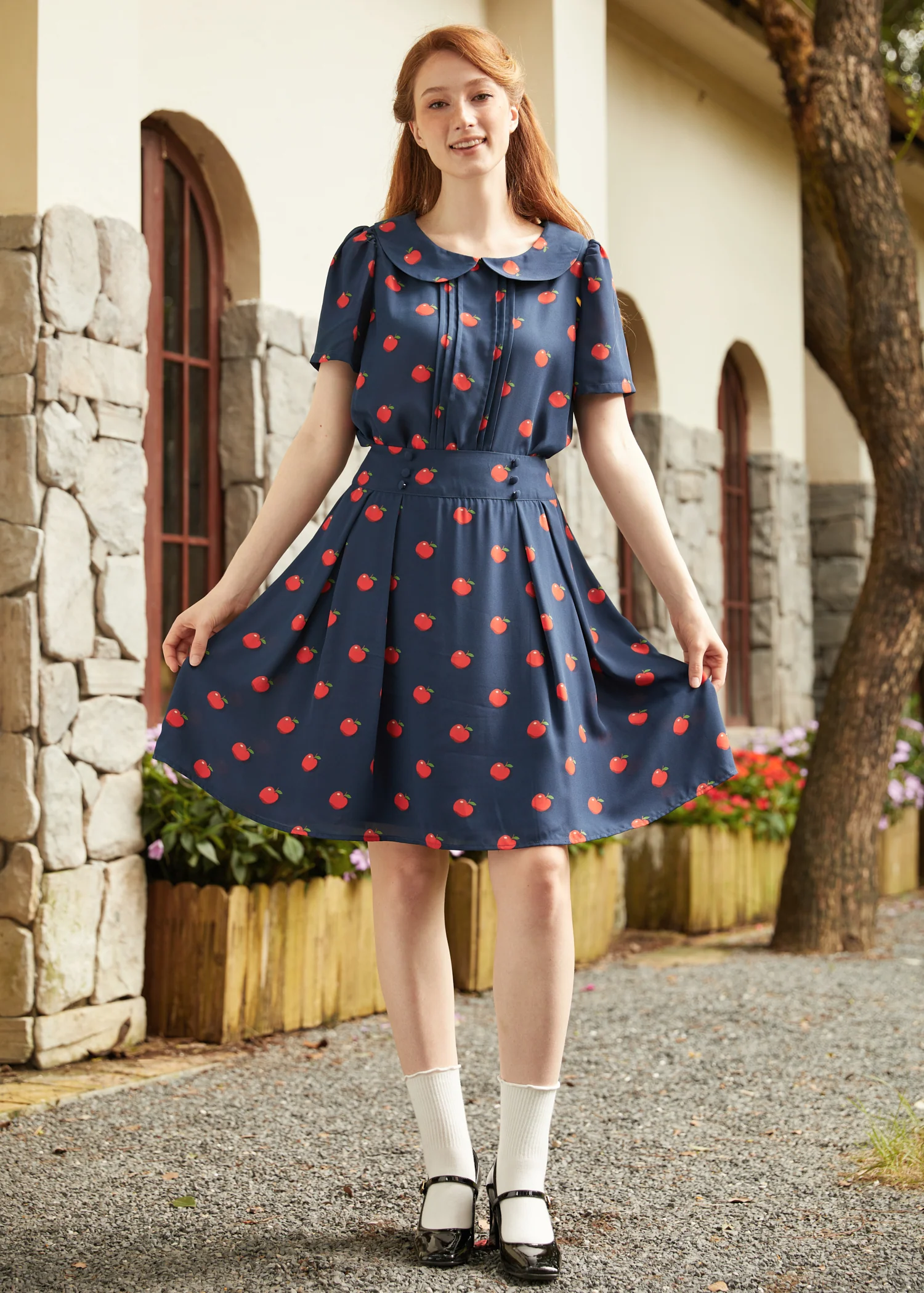 Always an Antique High Waisted A-Line Skirt - Olabens