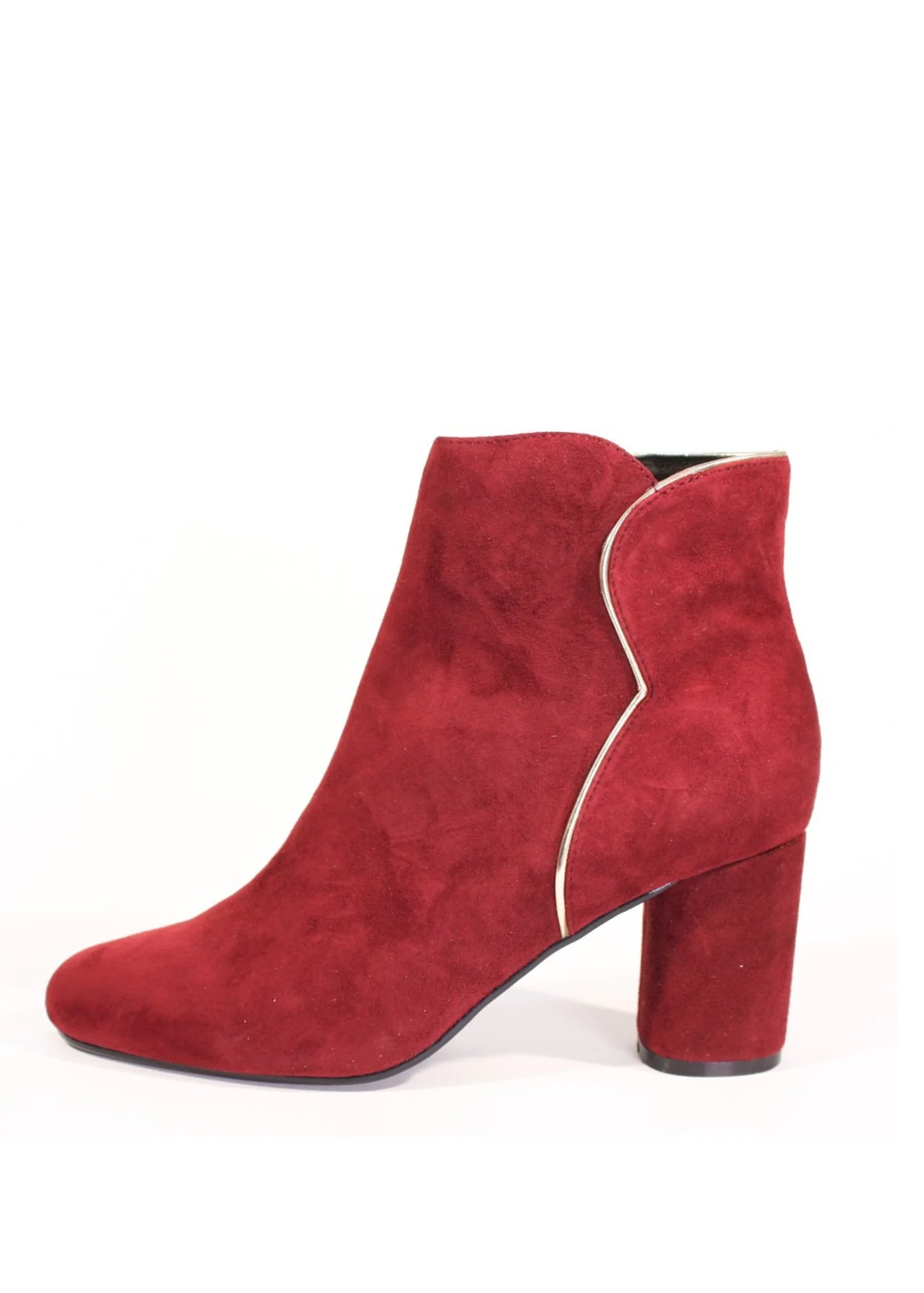 Tatiana Scallop Suede Booties - Olabens