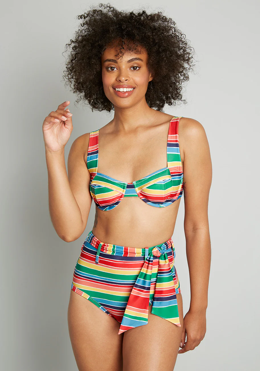The Greta High-Waisted Bikini Bottom - Olabens