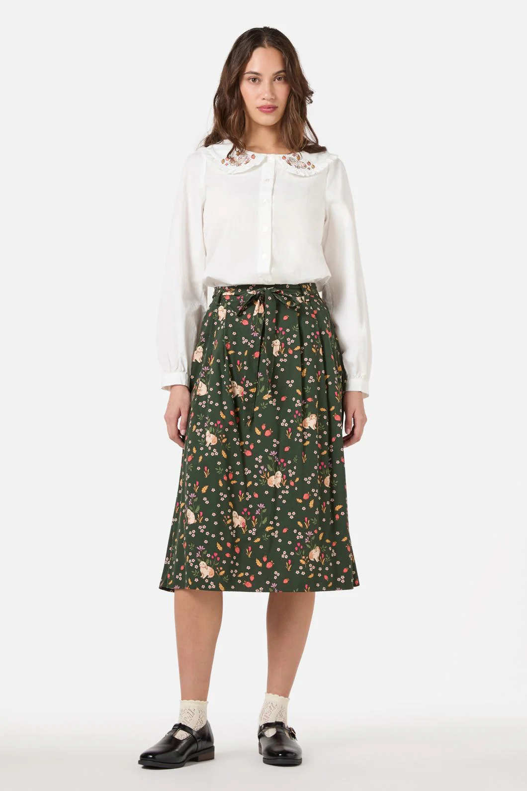Coco Rabbit Midi Skirt - Olabens