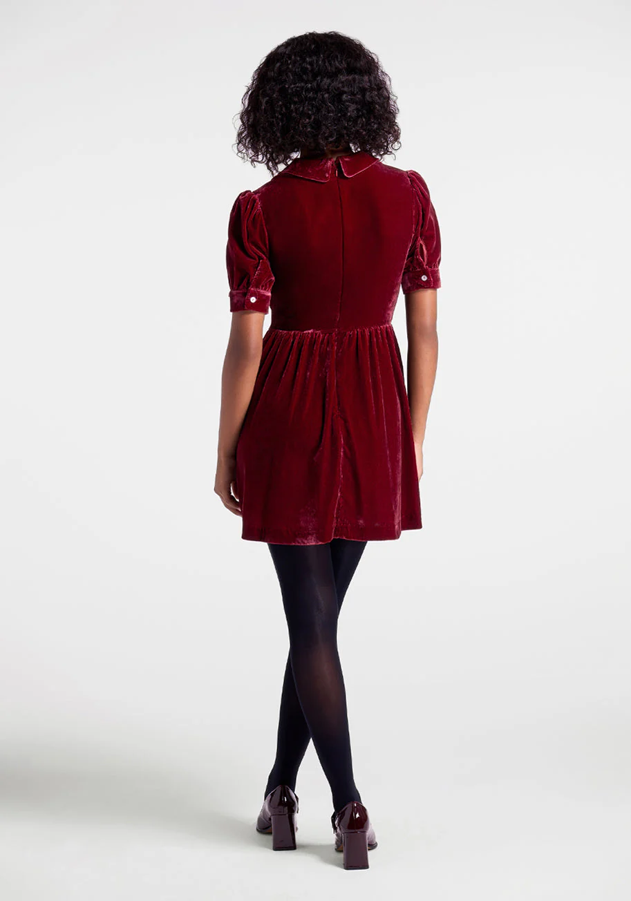 Such A Stunner Velvet Shirt Dress - Olabens