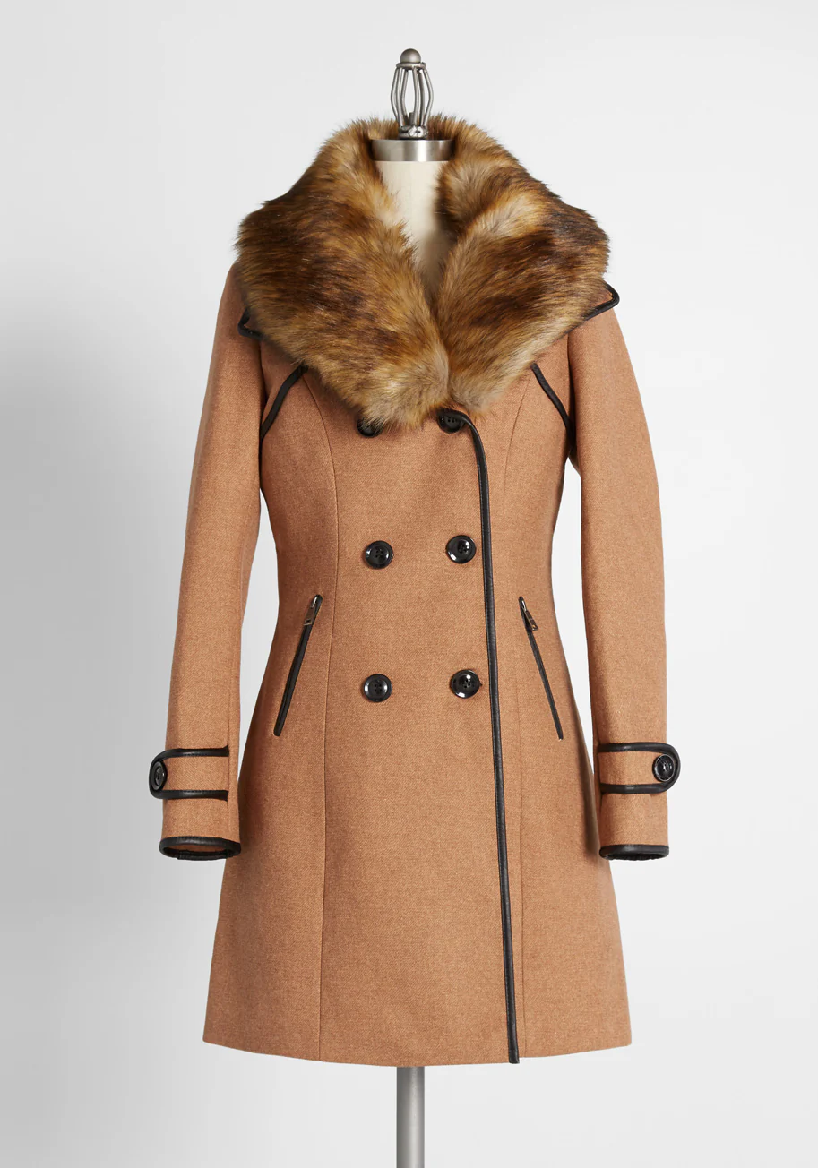 Meander In Merriment Double Breasted Coat - Olabens