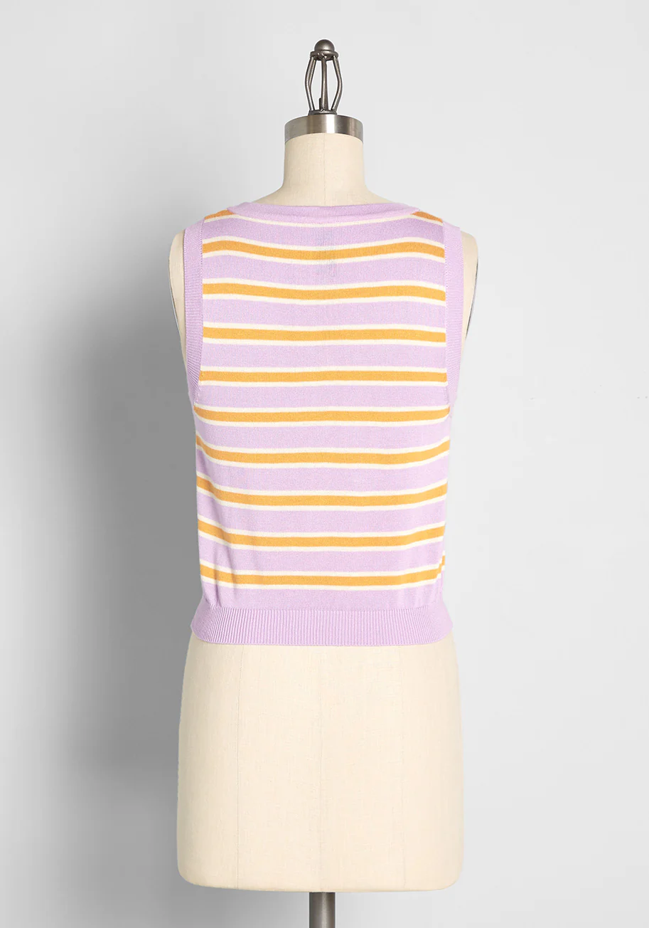 After-School Special Sleeveless Sweater Top - Olabens