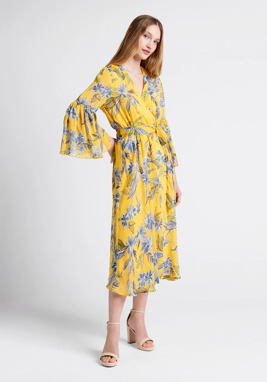 Flurry of Florals Midi Dress - Olabens