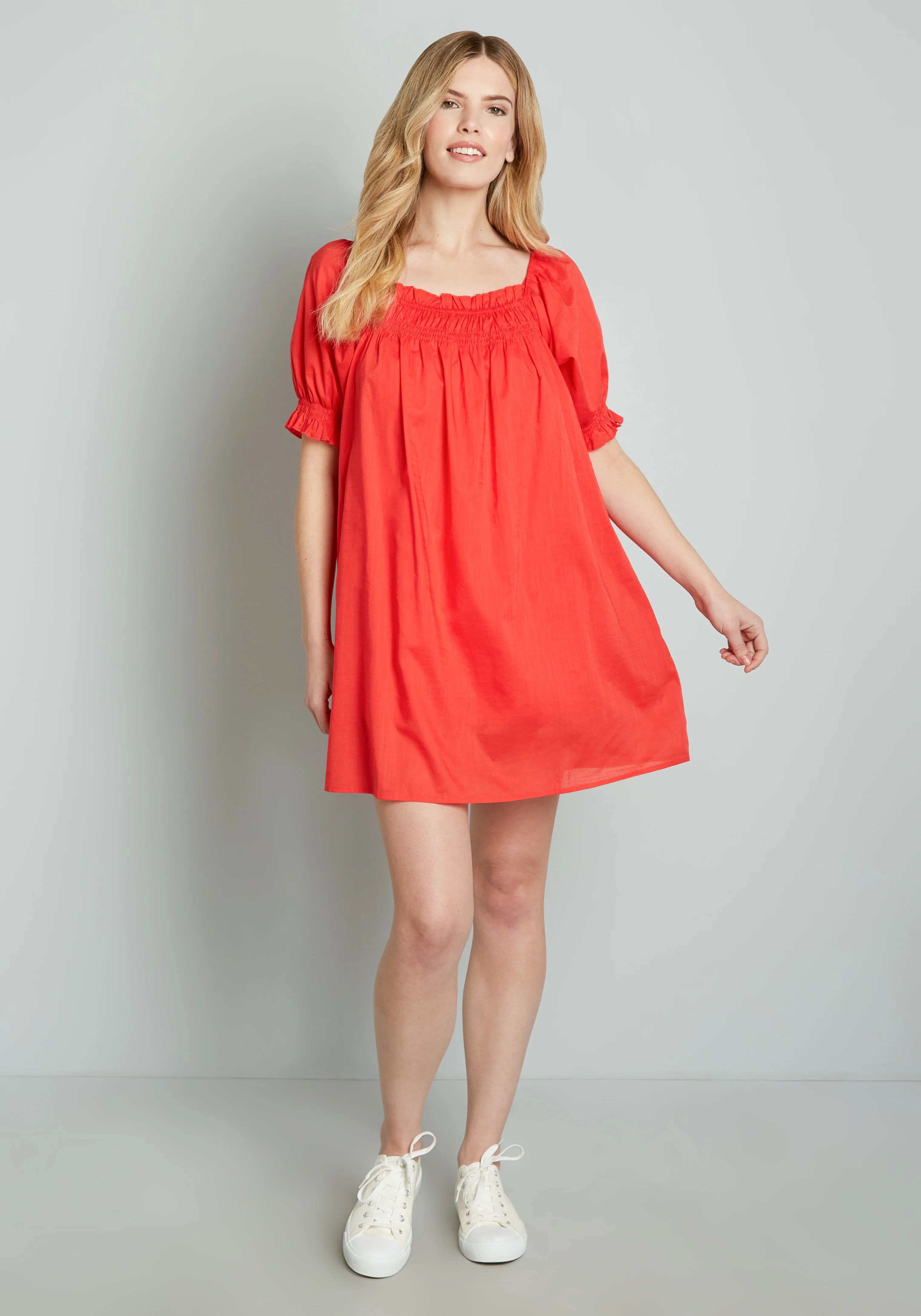 Summertime Garden Stories Smocked Mini Dress - Olabens