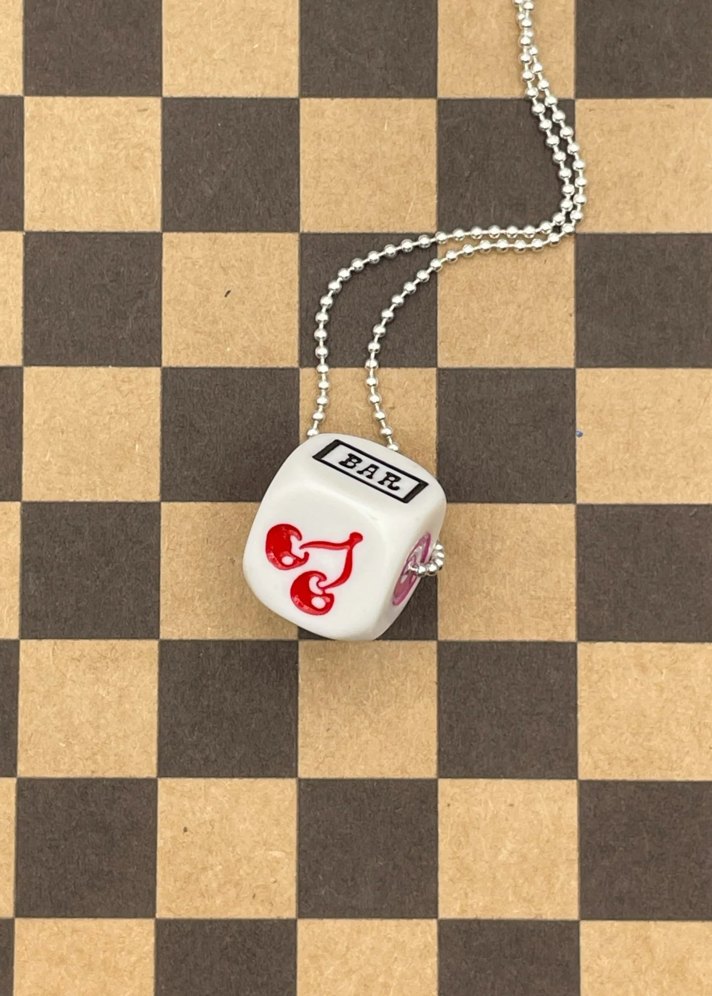Cherry Slot Machine Dice Pendant - Olabens