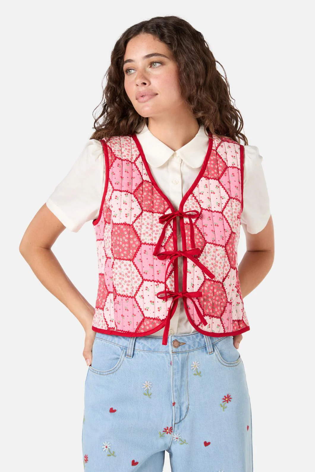 Patchwork Quilted Vest - Olabens