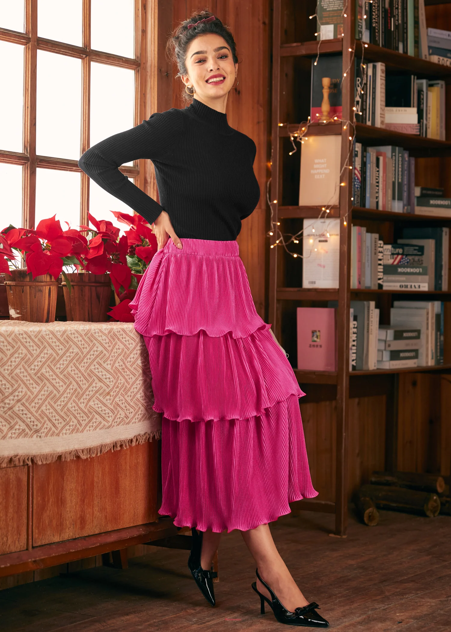 Vintage Tales Tiered Midi Skirt - Olabens