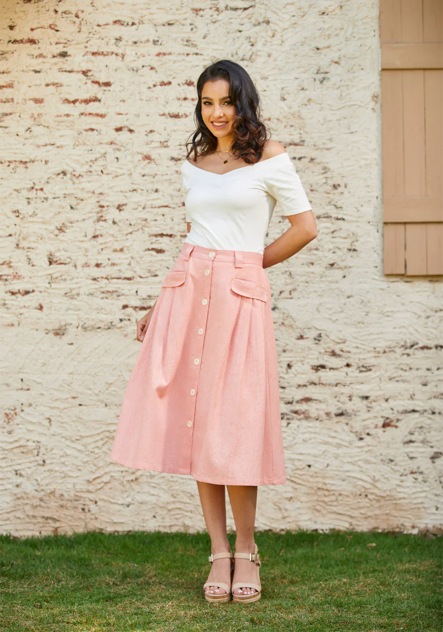 Effortless Feature A-Line Skirt - Olabens