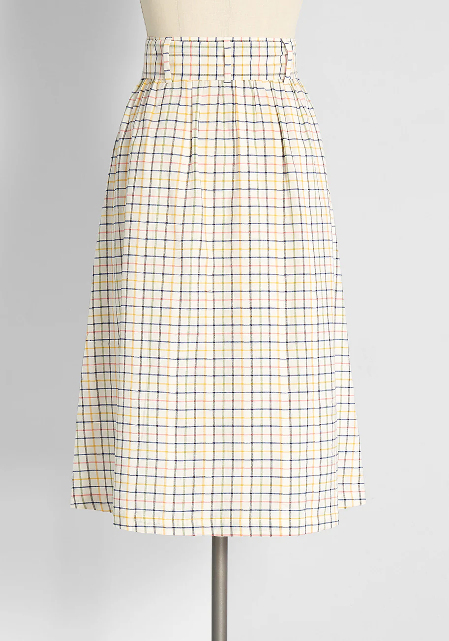Summer Kickoff Button-Front Skirt - Olabens