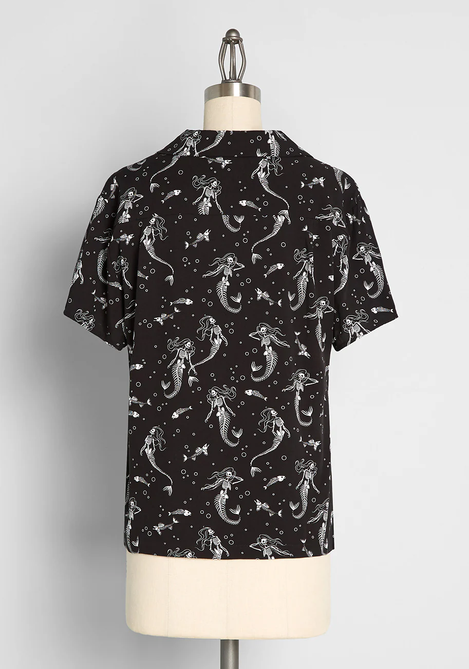 Mermaid Afterlife Button-Up Top - Olabens