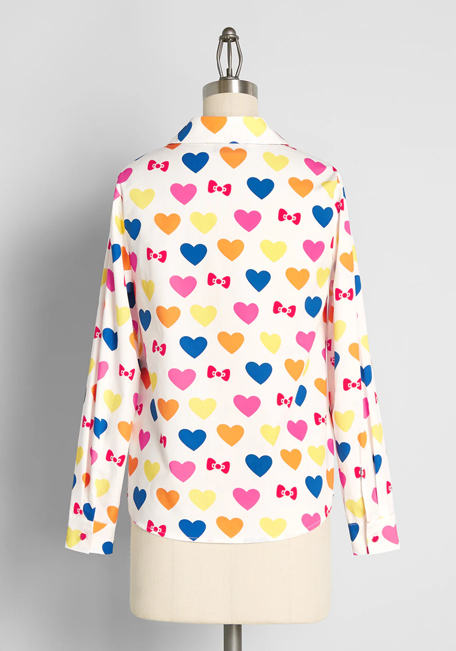 Isnyt x Hello Kitty Supercute Love Button-Up Top - Olabens