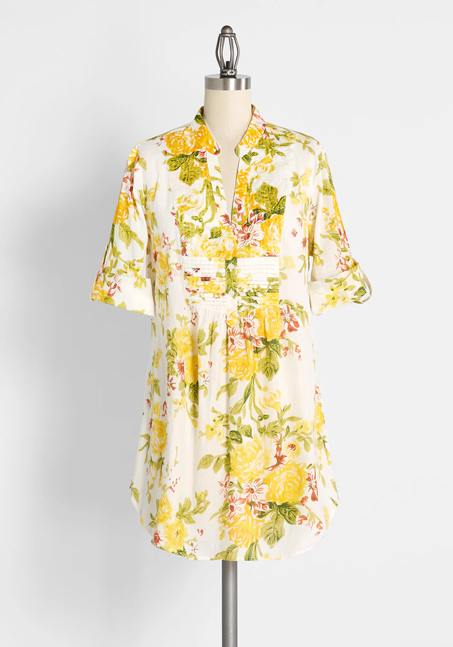 Back Road Ramble Cotton Tunic - Olabens