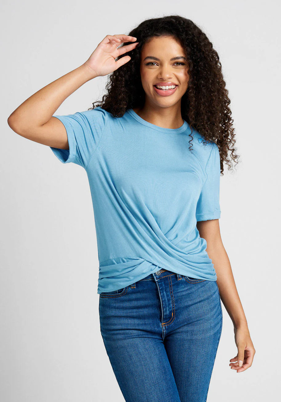 A Twist Of Fun Knit Top - Olabens