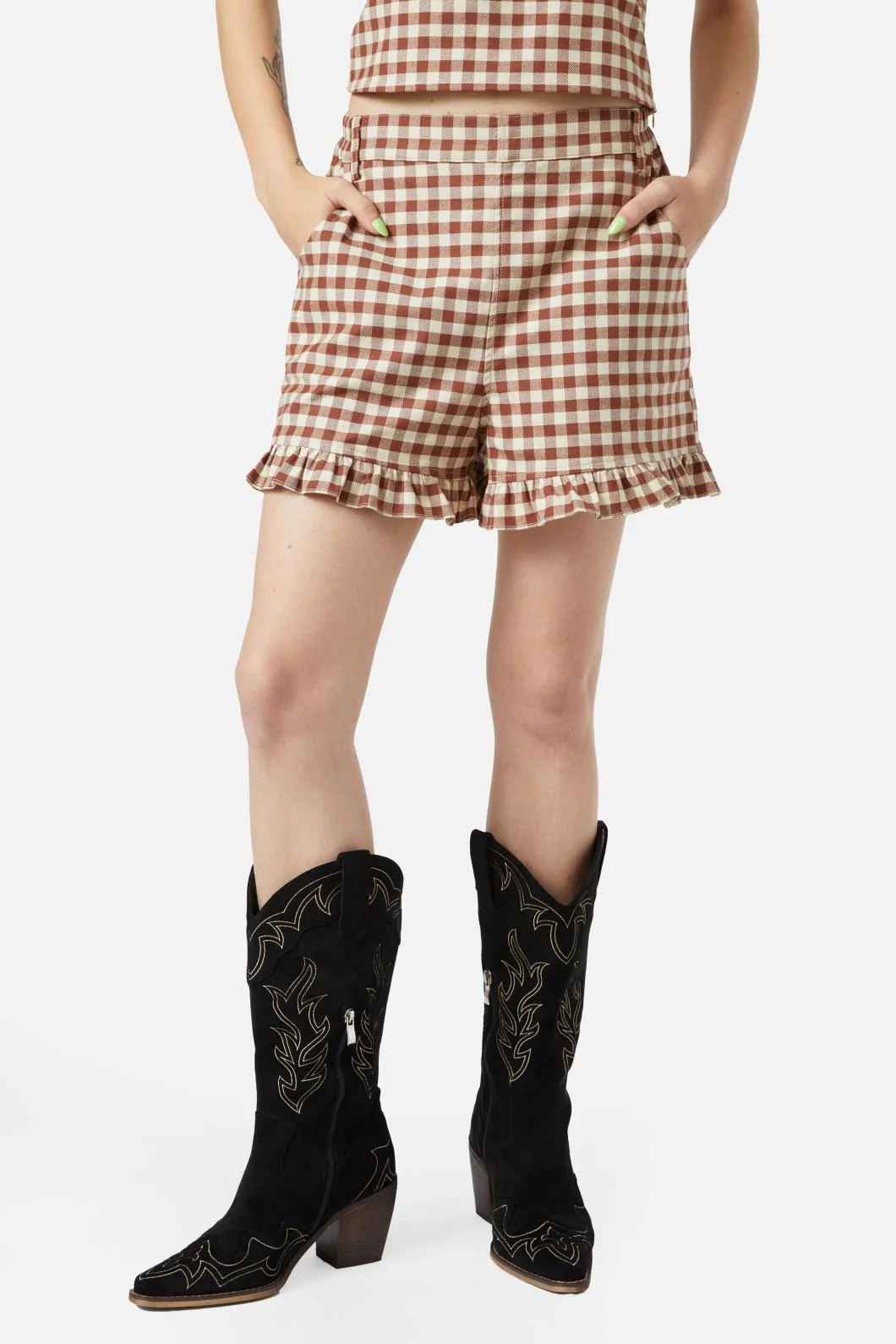 Saloon Gingham Shorts - Olabens