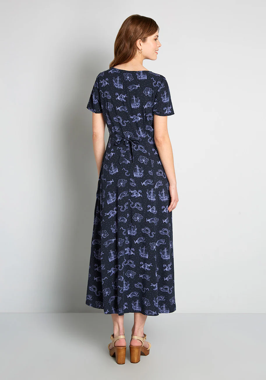 Rolling In The Deep Sea Maxi Dress - Olabens