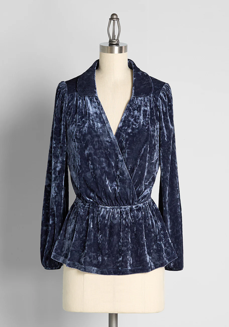 Peak Of Chic Velvet Top - Olabens