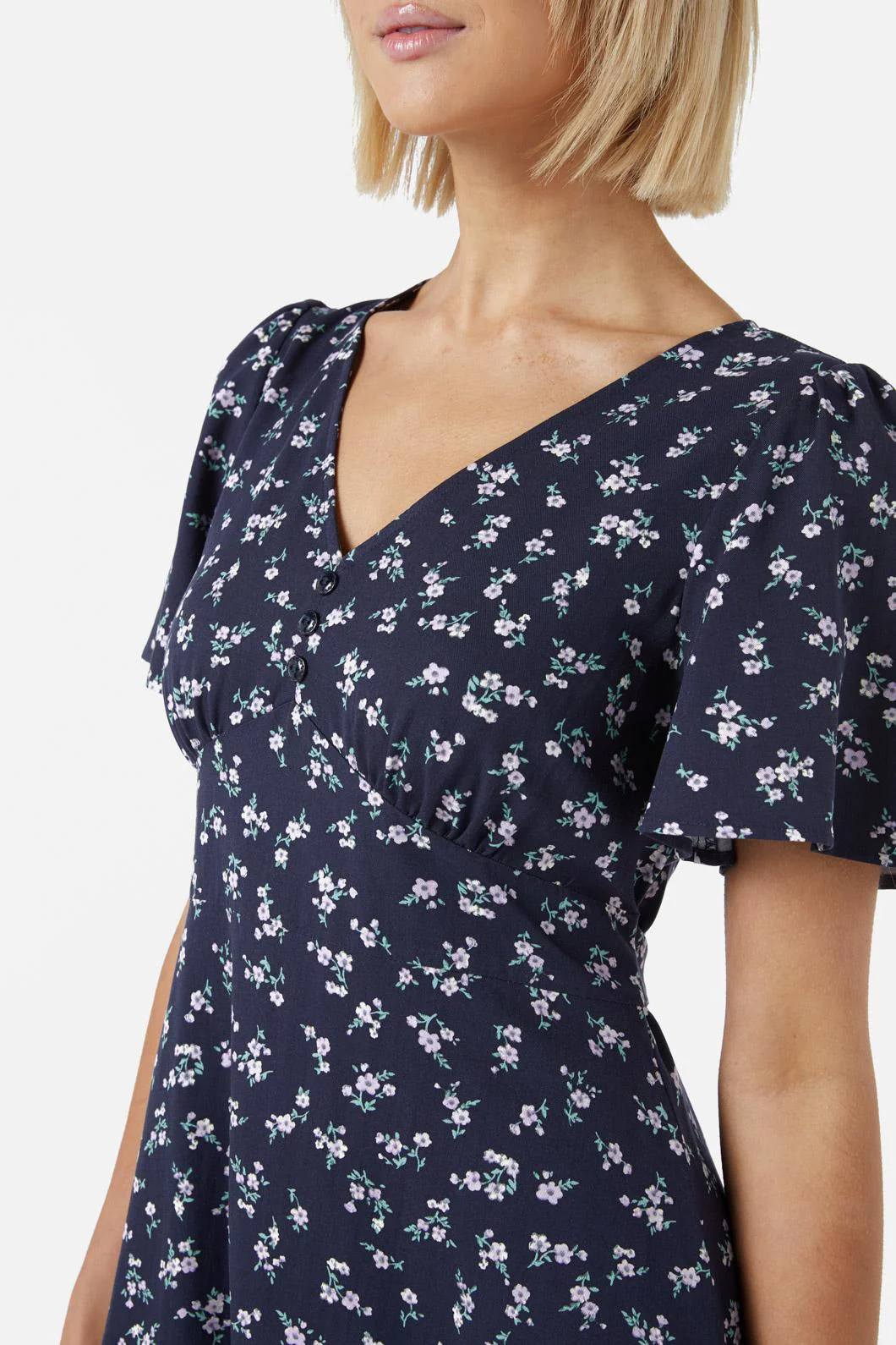 Lila Ditsy Mini Dress - Olabens