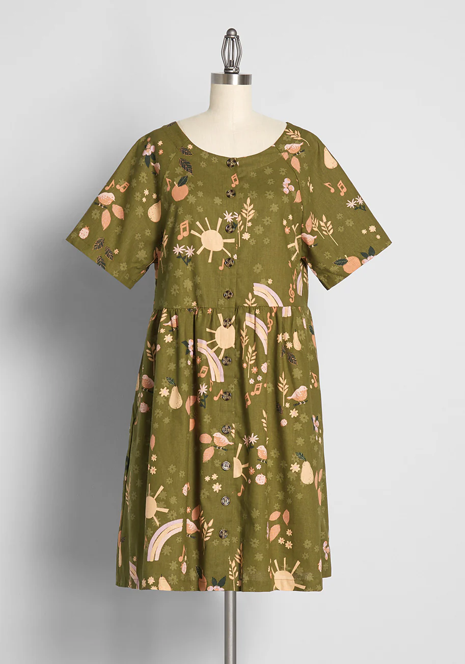 Sunshine is a Song Babydoll Dress - Olabens