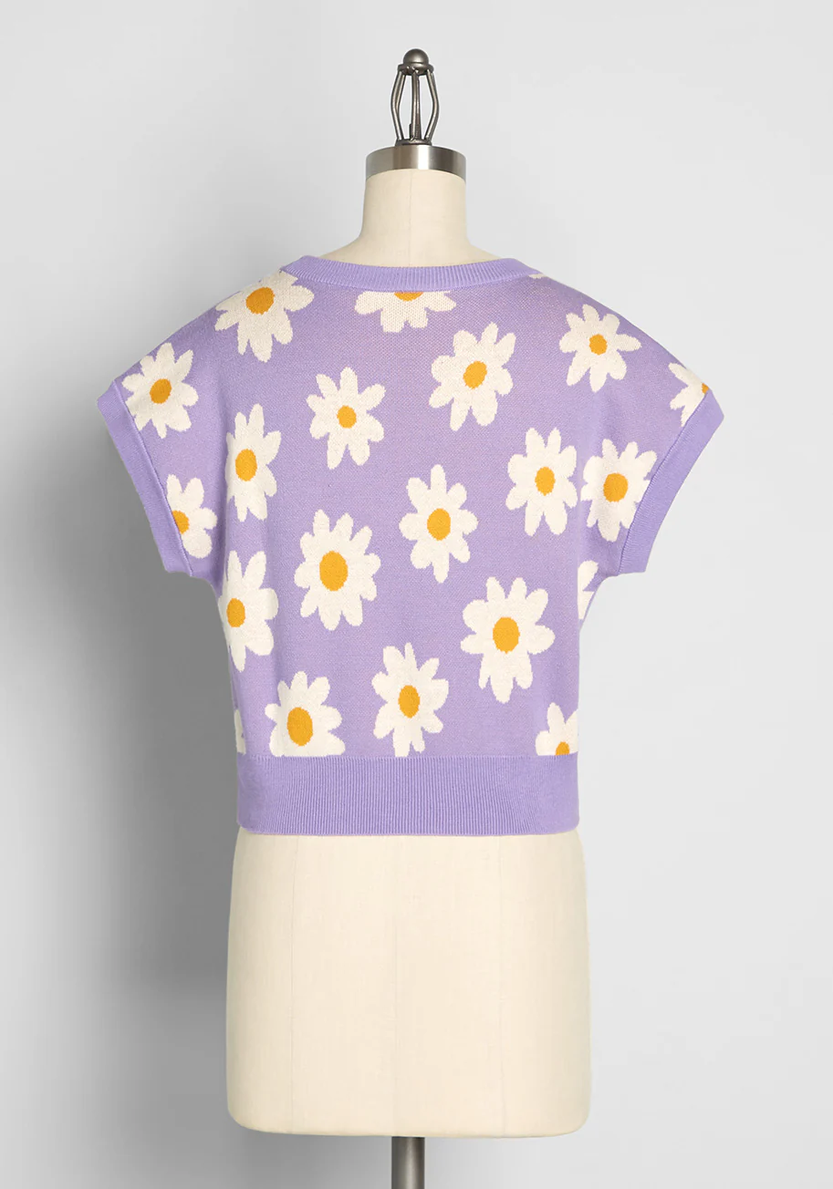 These Daisy-Filled Days Sweater Top - Olabens