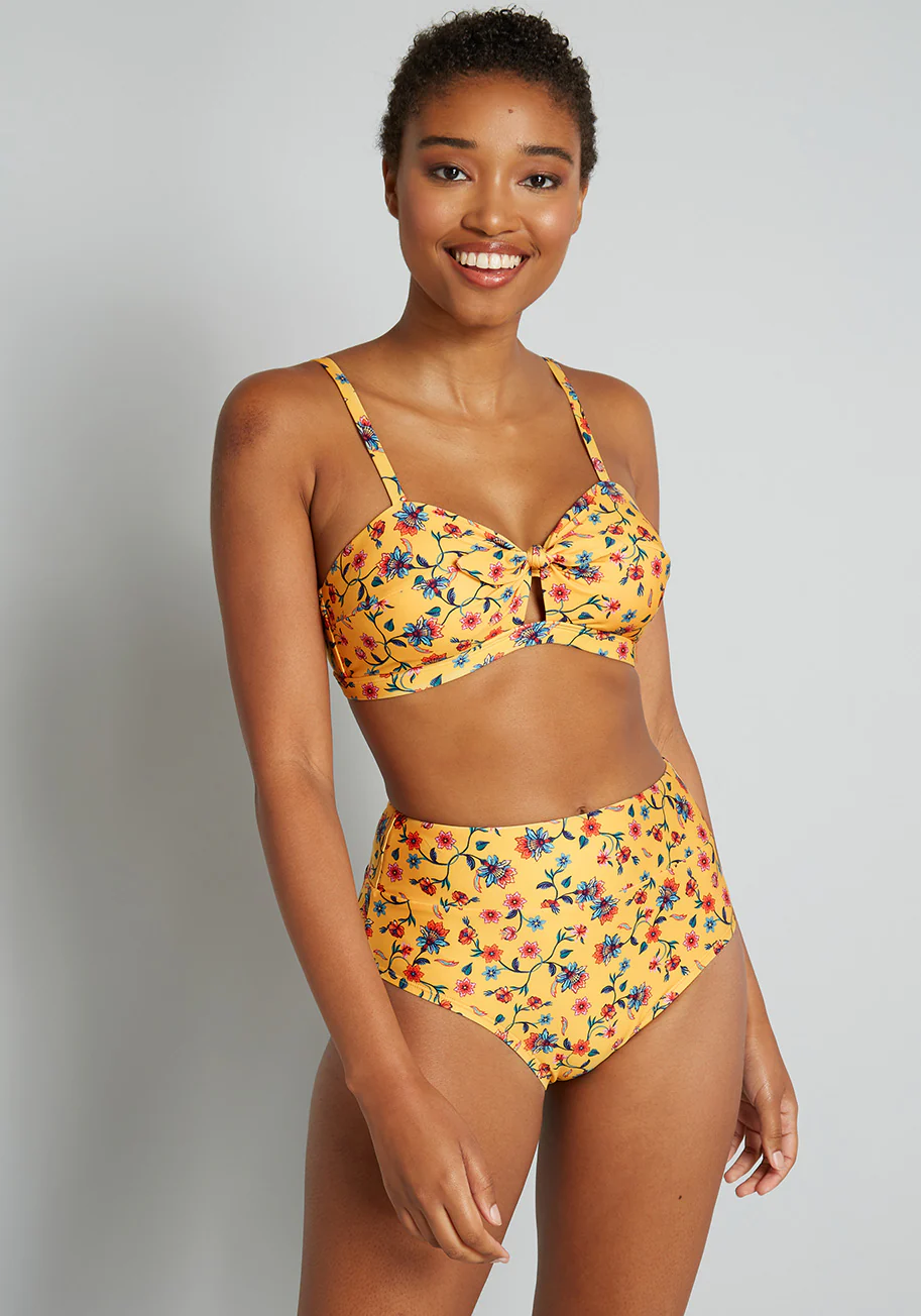 The Sara High-Waisted Bikini Bottom - Olabens
