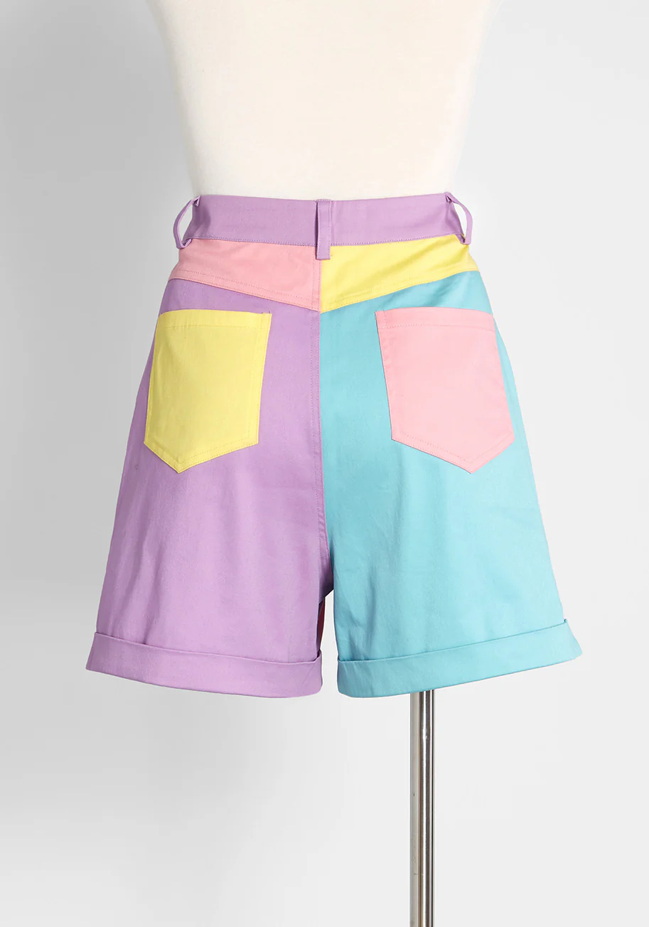 Radical in Pastels High-Rise Shorts - Olabens