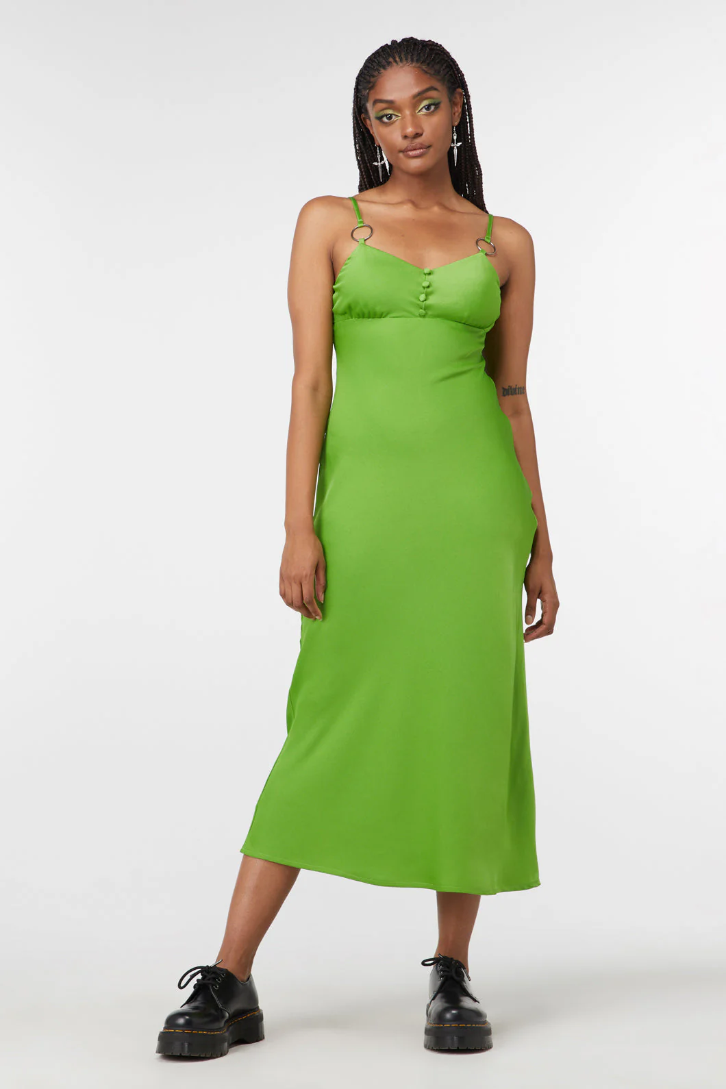 Lizzie Satin Bias Cut Dress - Olabens