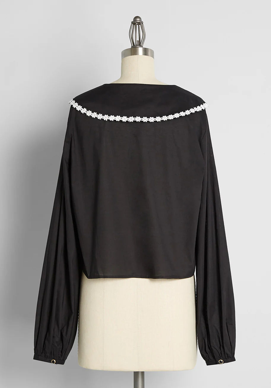 Isnyt x Collectif Daisy Persuasion Long Sleeve Blouse - Olabens