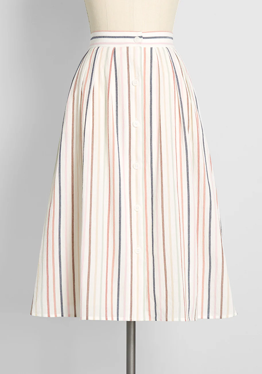 Lasting Allure Pleated Swing Skirt - Olabens