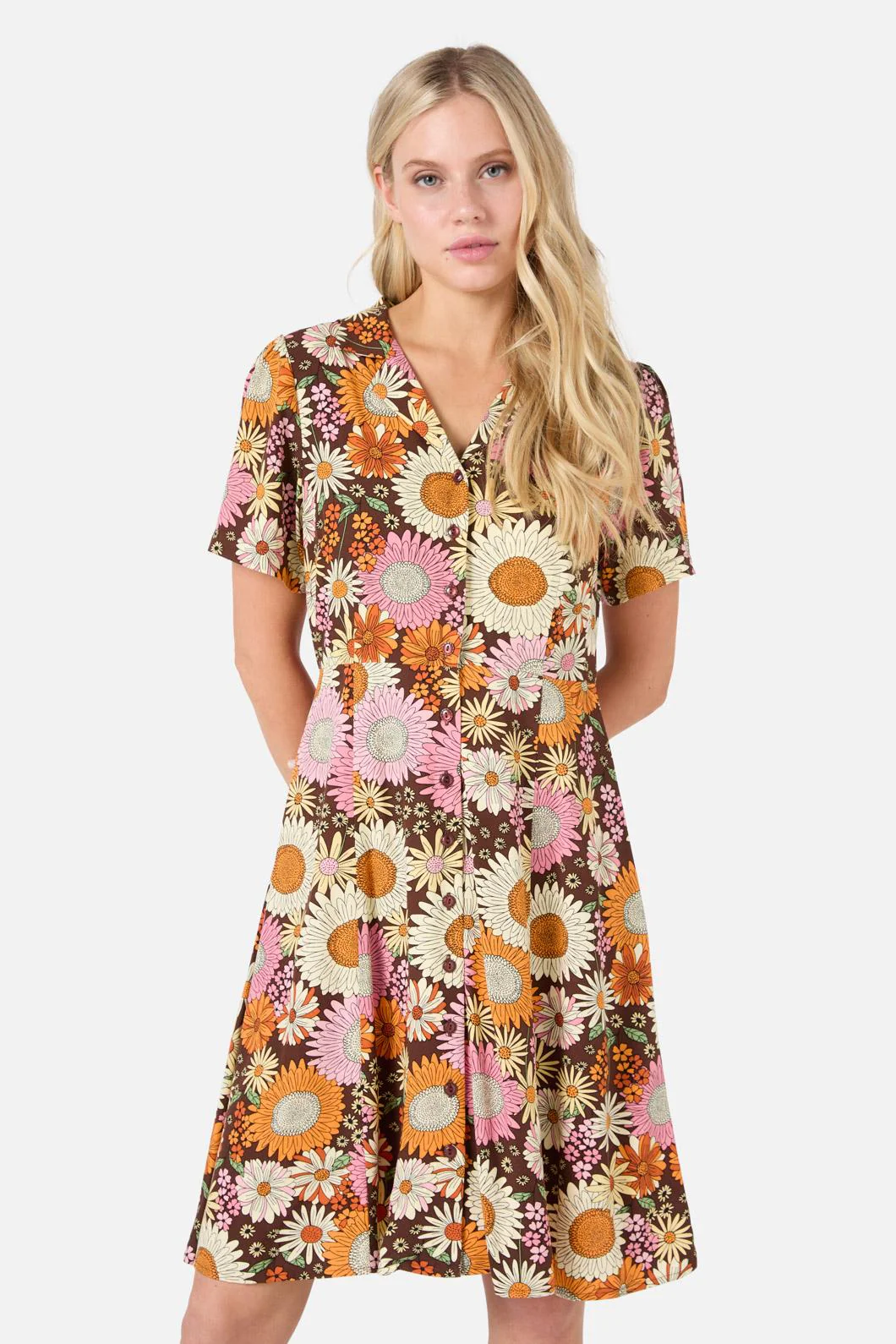 Viva Floral Shirt Dress - Olabens
