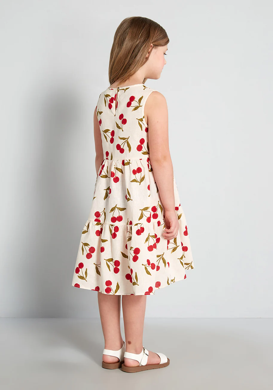 Kids The Cherries On Top Babydoll Dress - Olabens