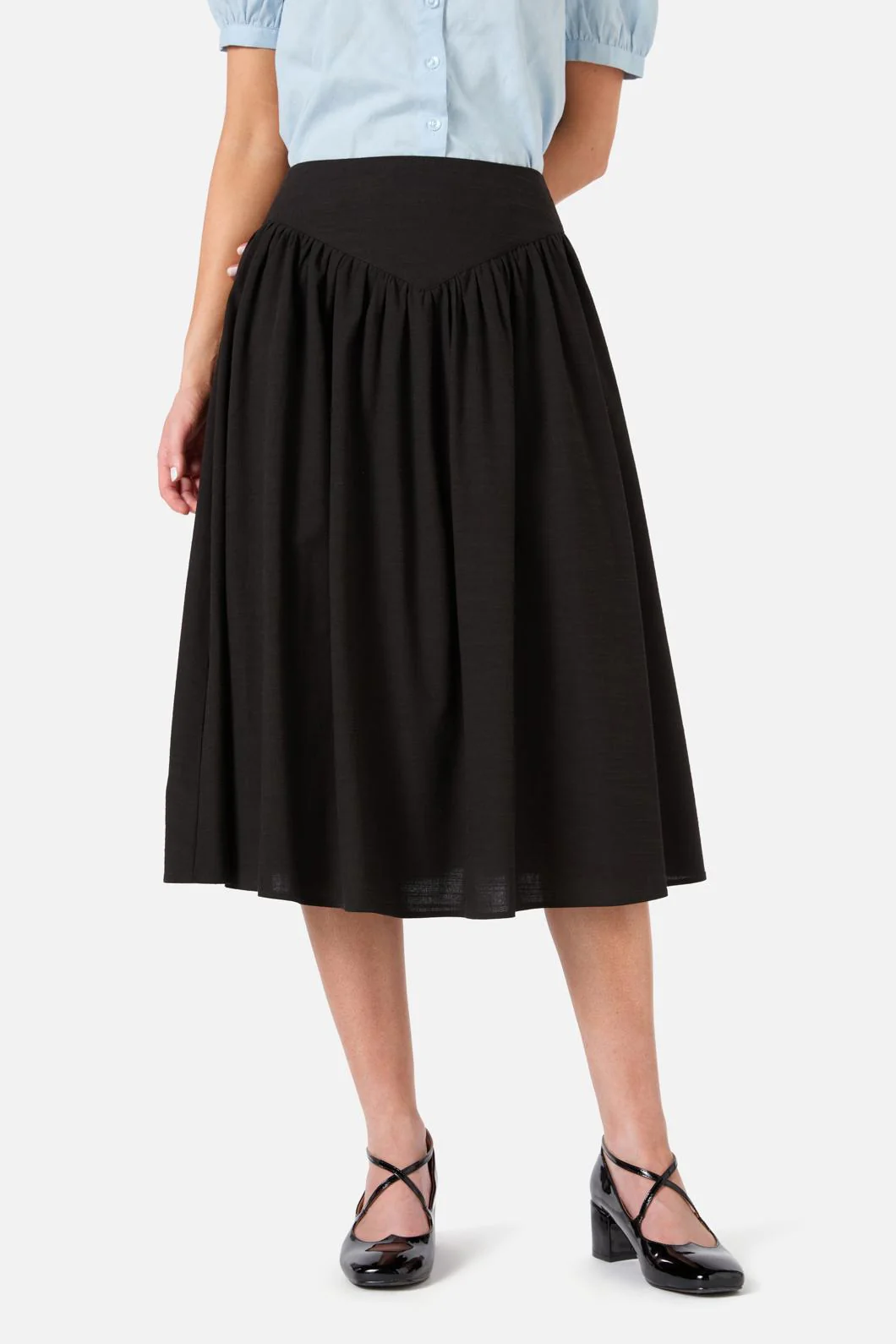 Nell Gathered Yoke Skirt - Olabens