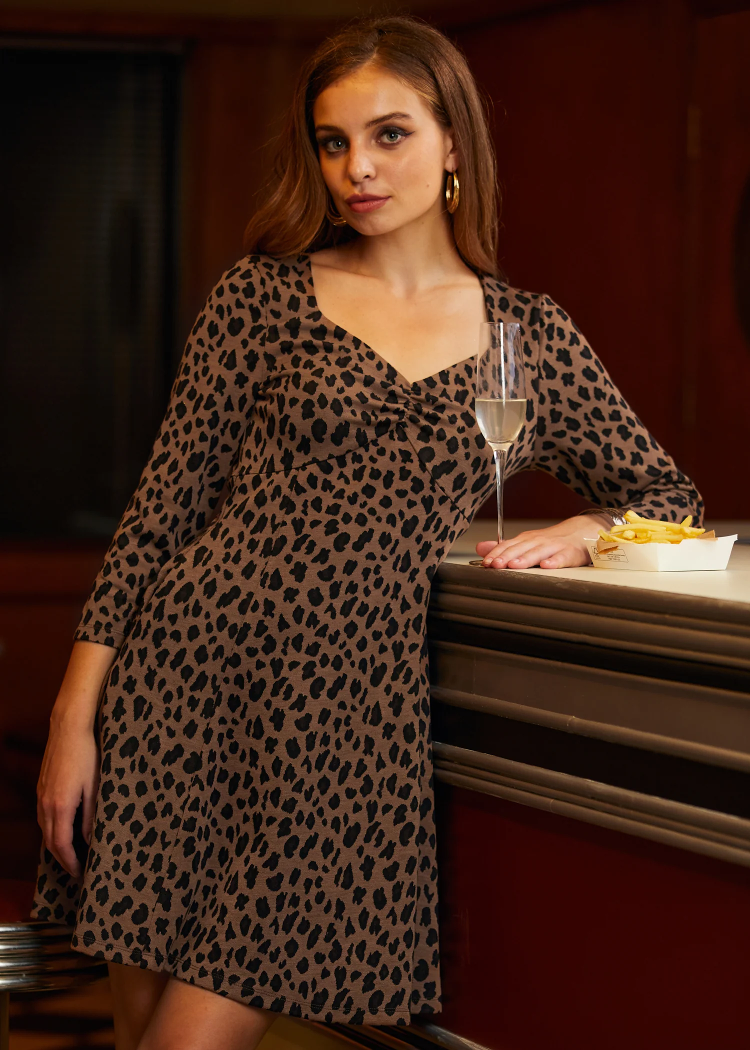 Leopard Hi-Low Empress Dress - Olabens