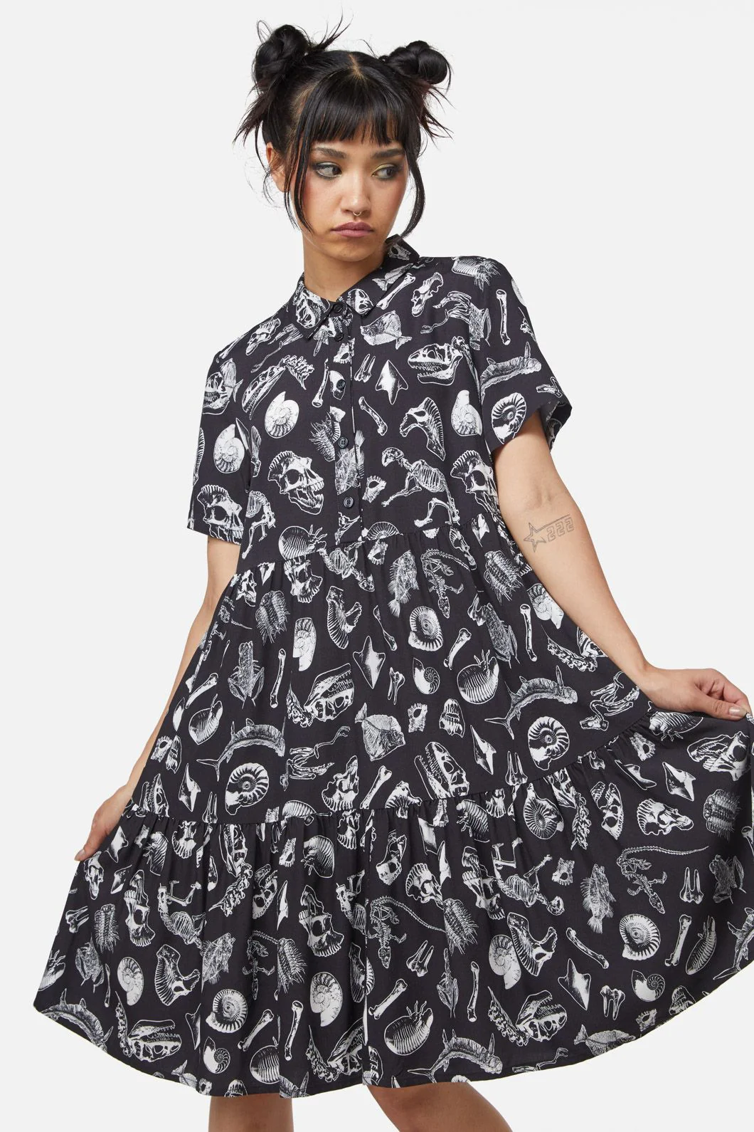 Body Fossils Printed Dress - Olabens