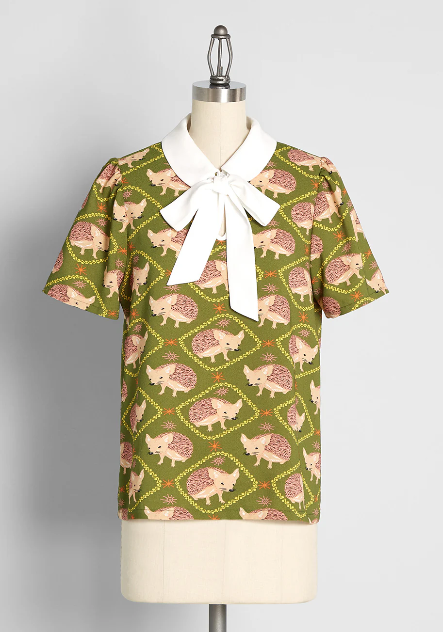 Positive First Impressions Tie-Neck Blouse - Olabens