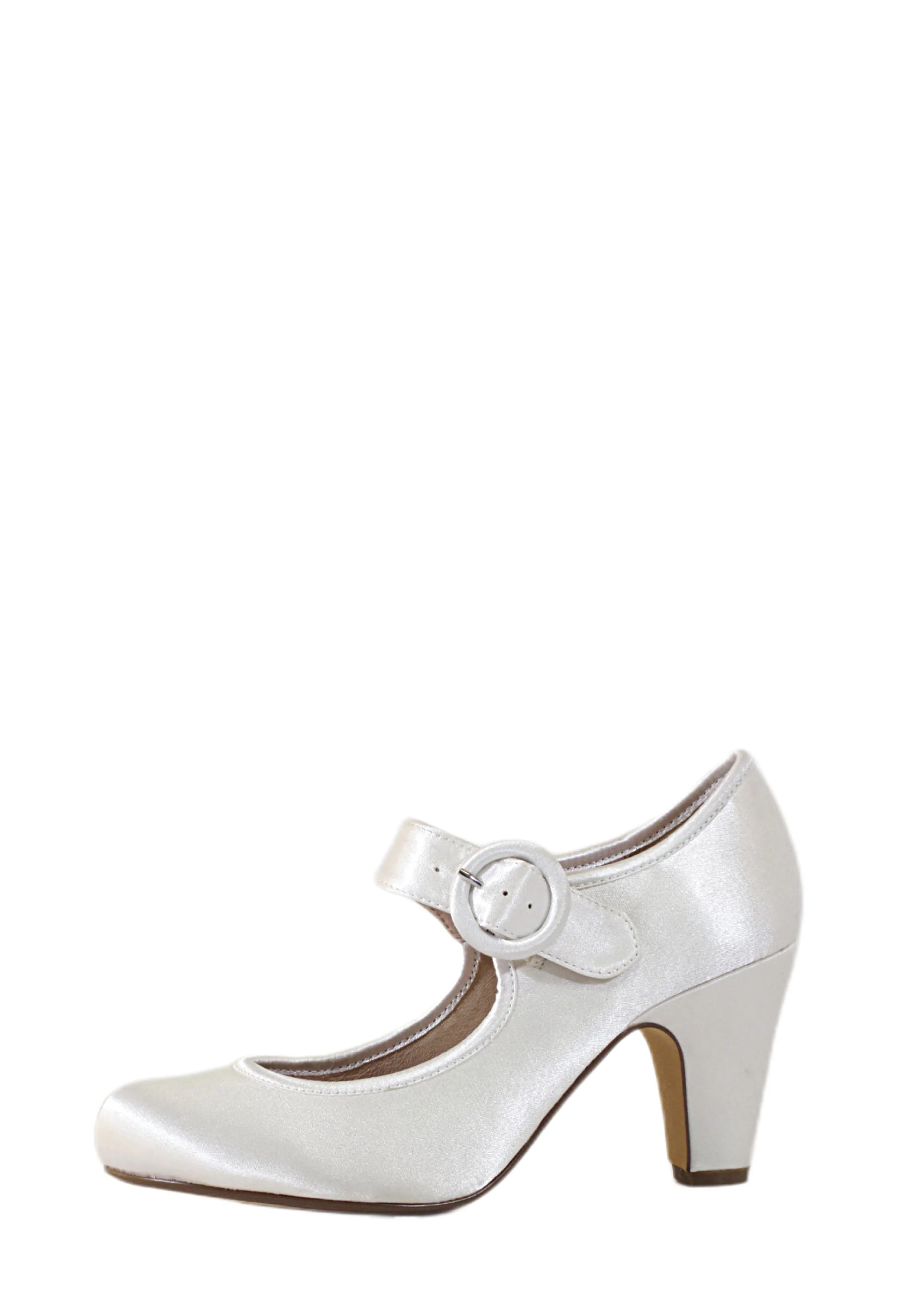Madeline Satin Mary Jane Heels - Olabens